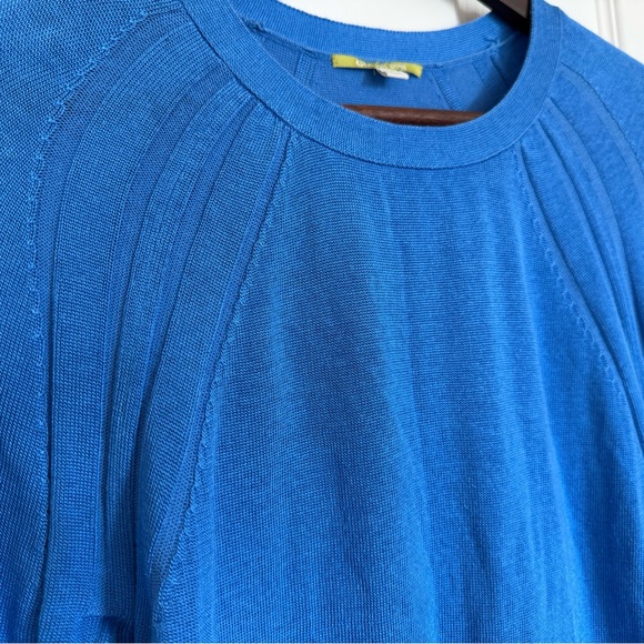 Gianni Bini Blue Lightweight Crewneck Long Sleeve Knit Women’s Sweater - Picture 3 of 11